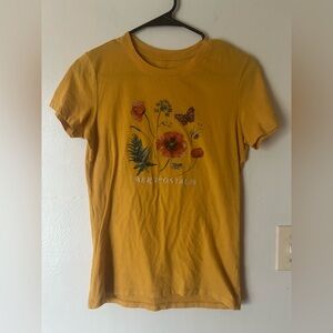 Aéropostale Nature Graphic Tee L Gorpcore Hippie Forest Fairy Cabin Garden Girl
